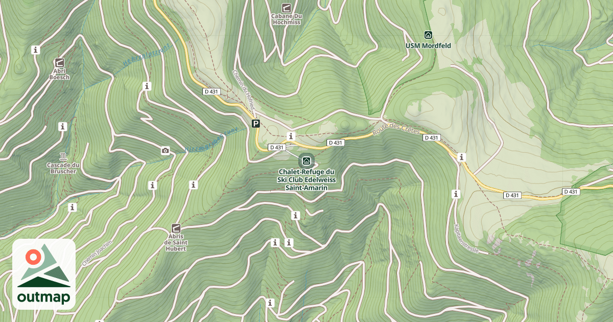 Map of Chalet-Refuge du Ski Club Edelweiss Saint-Amarin
