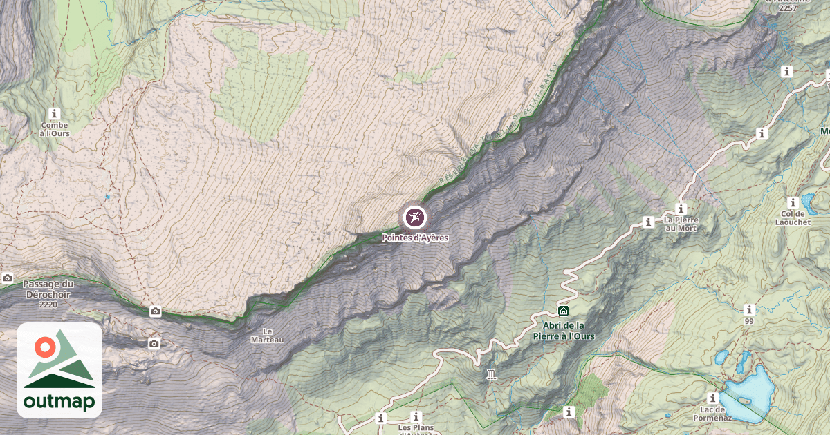 Map of Pointes d'Ayères