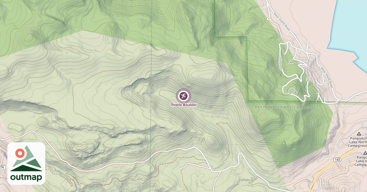 Map of Thistle Boulder