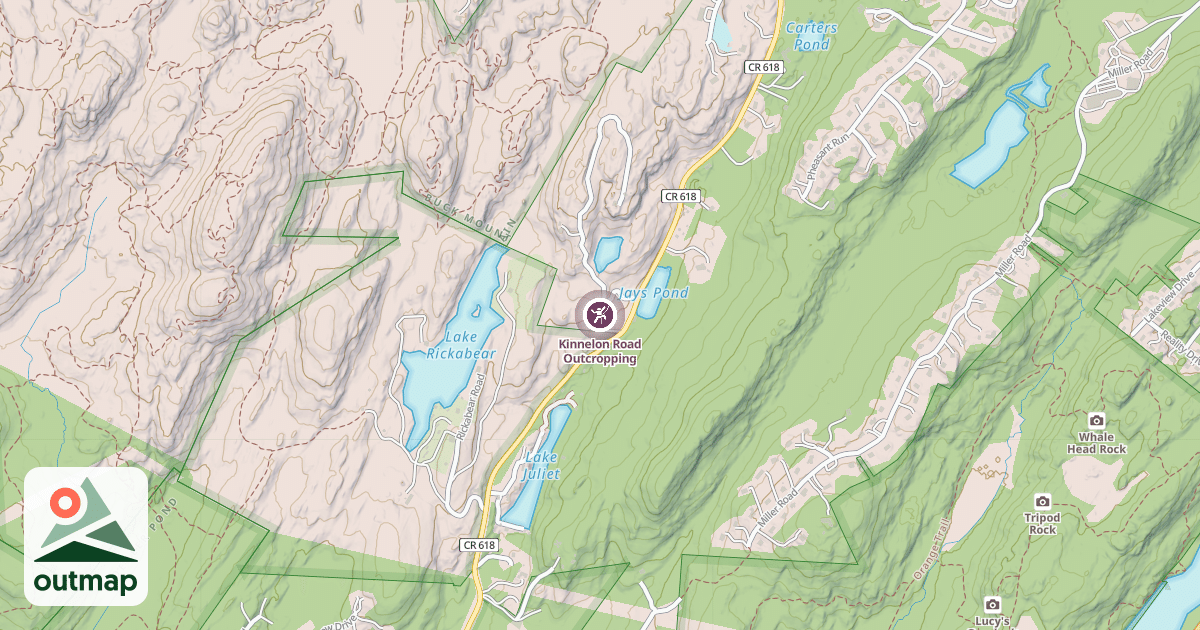 Map of Kinnelon Road Outcropping