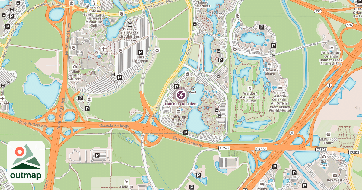 Map of Lion King Boulders