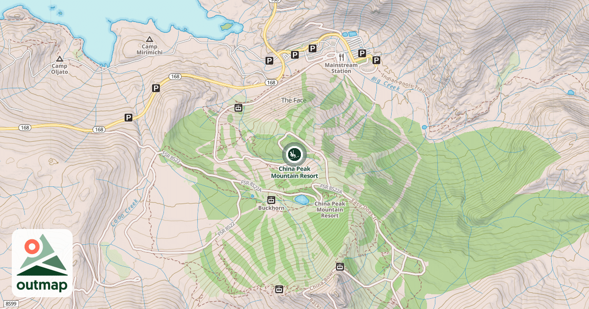 Map of China Peak Mountain Resort