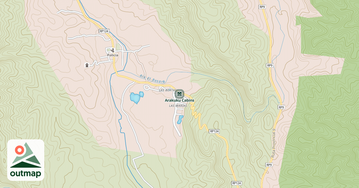 Map of Arakuku Cabins