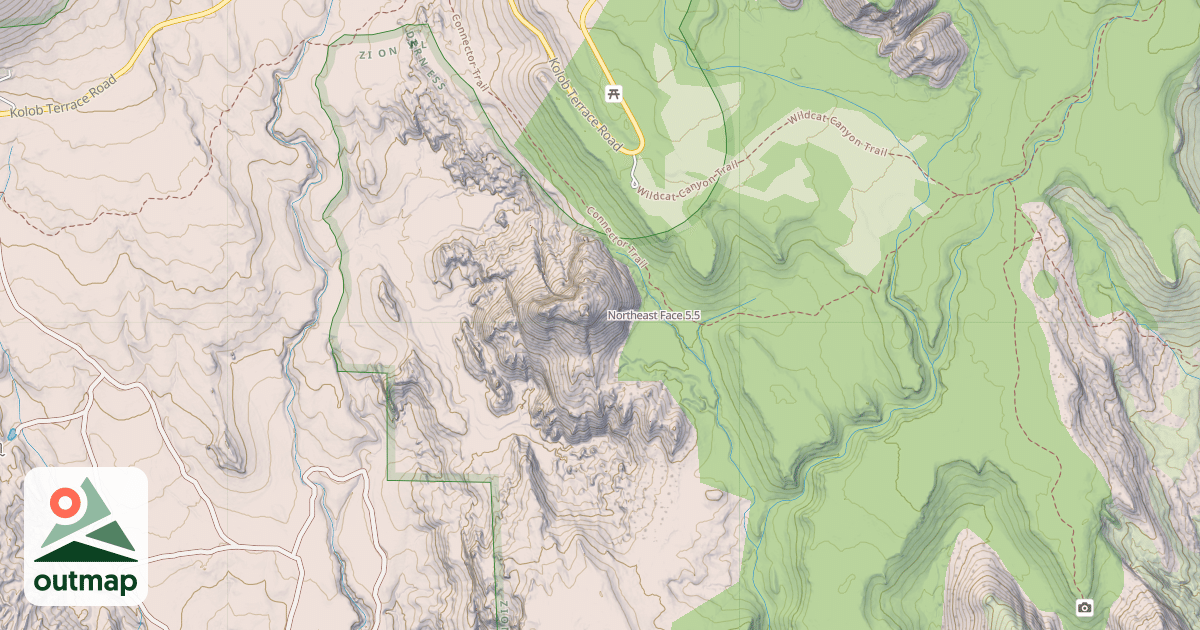 Map of Northeast Face