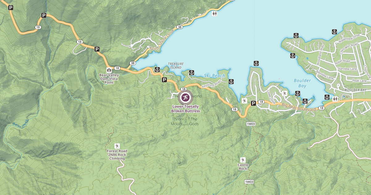 Map preview of Lower Toetally Broken Buttress