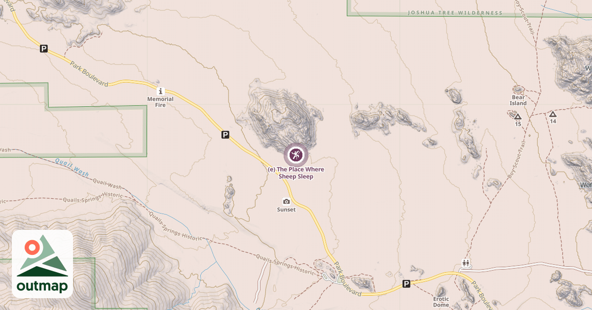 Map of (e) The Place Where Sheep Sleep