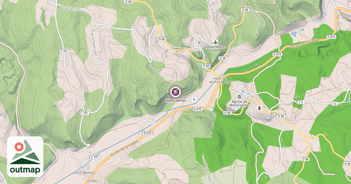 Map of Montcabrier