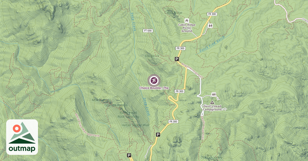 Map of Choice Boulder, The