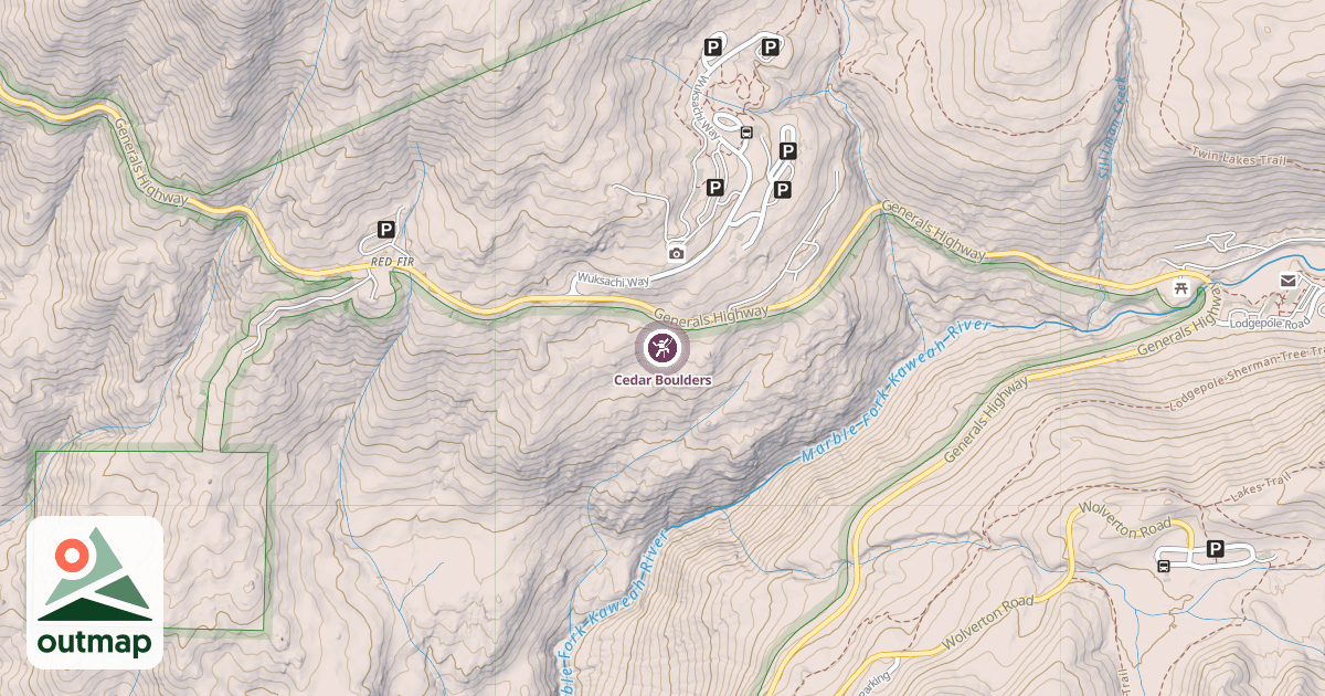Map of Cedar Boulders