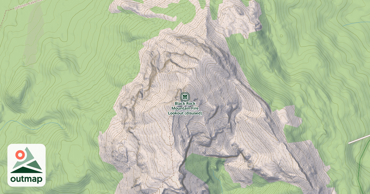 Map of Black Rock Mountain Fire Lookout (disused)