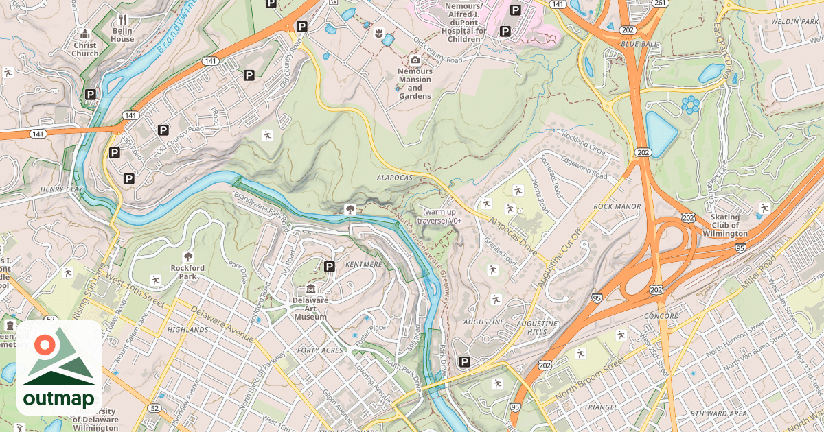 Map of (warm up traverse)