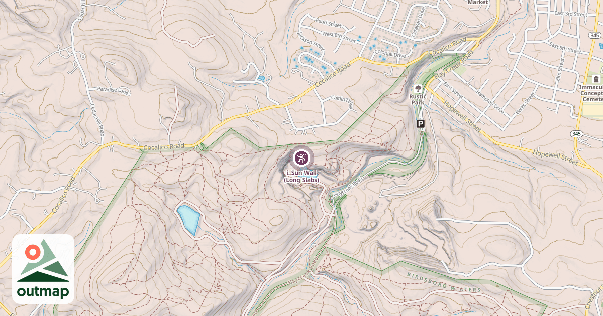 Map of i. Sun Wall (Long Slabs)