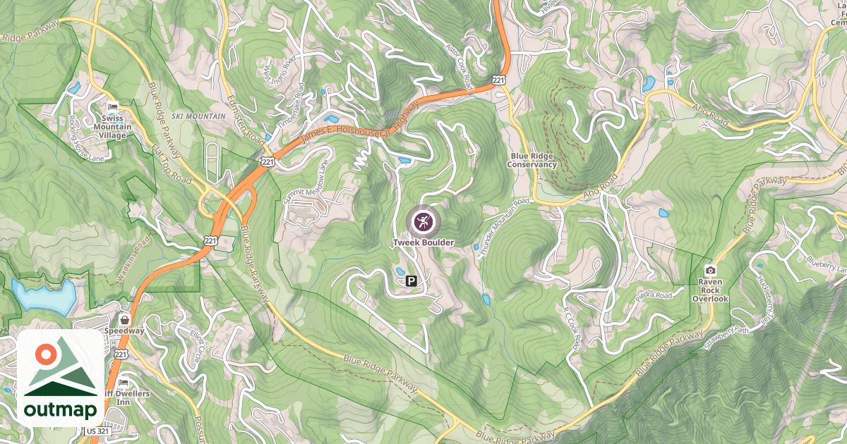 Map of Tweek Boulder