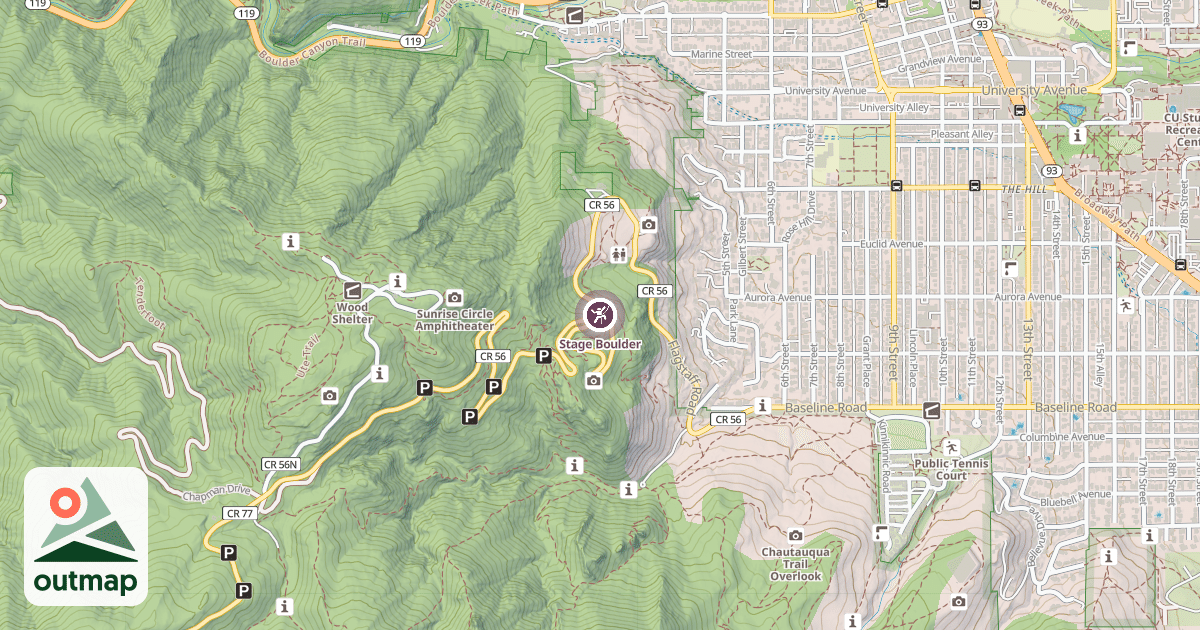 Map of Stage Boulder