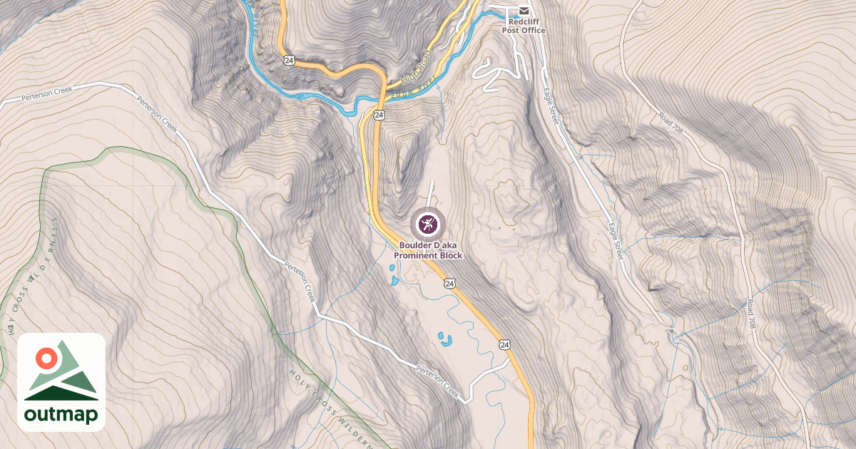 Map of Boulder D aka Prominent Block