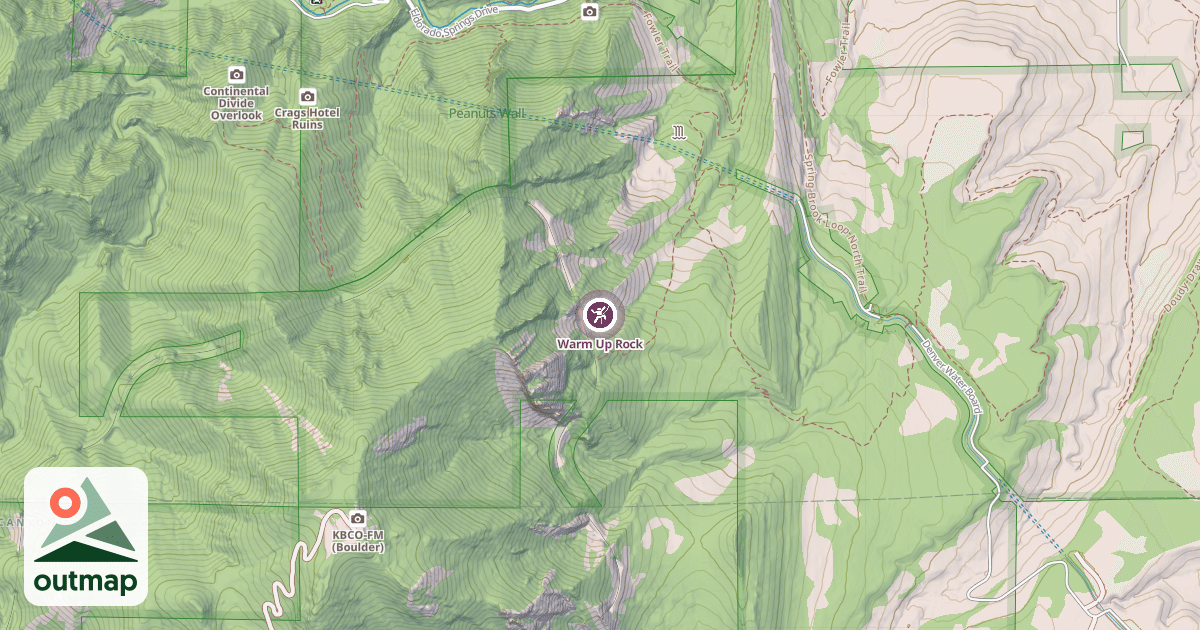 Map of Warm Up Rock