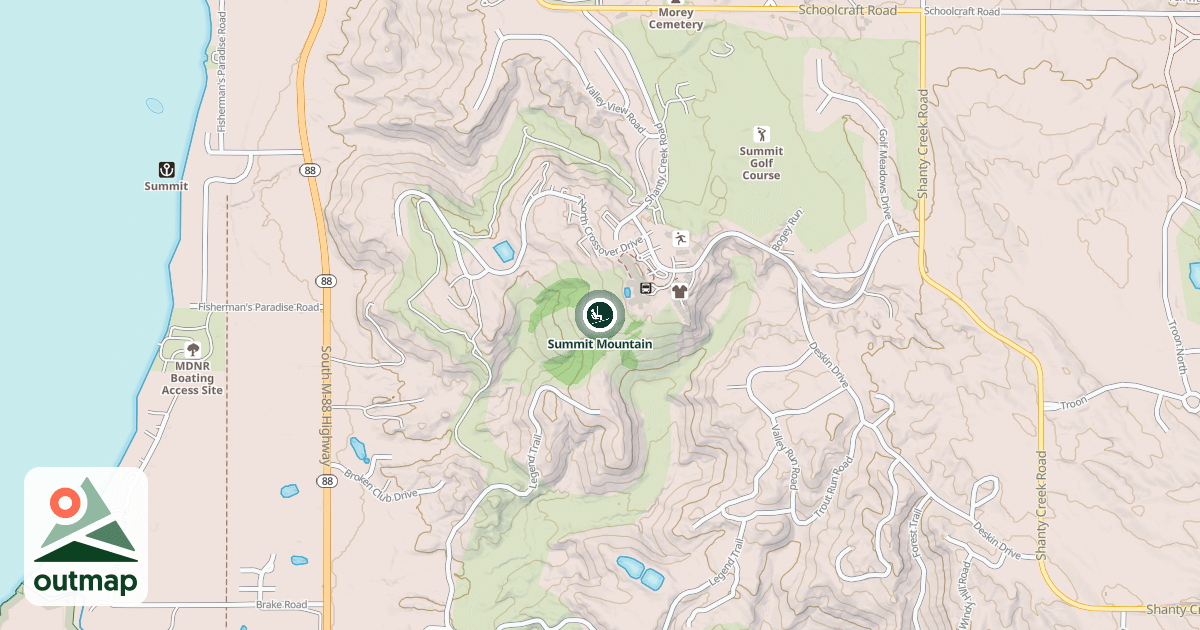 Map of Summit Mountain