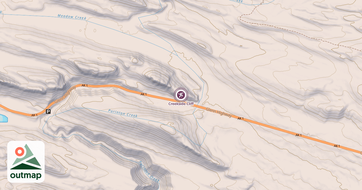 Map of Creekside Cliff