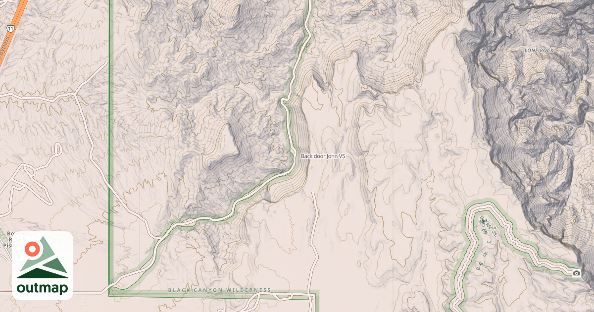 Map of Back door John