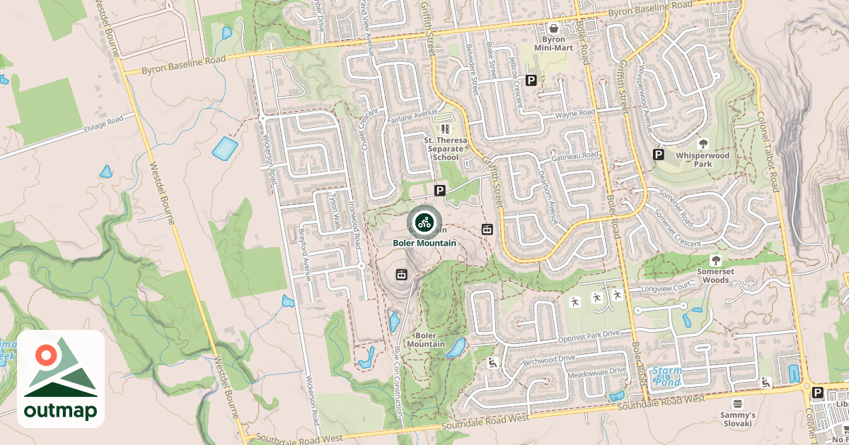 Map of Boler Mountain