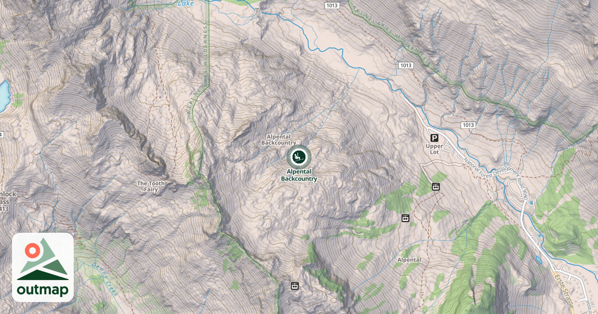 Map of Alpental Backcountry