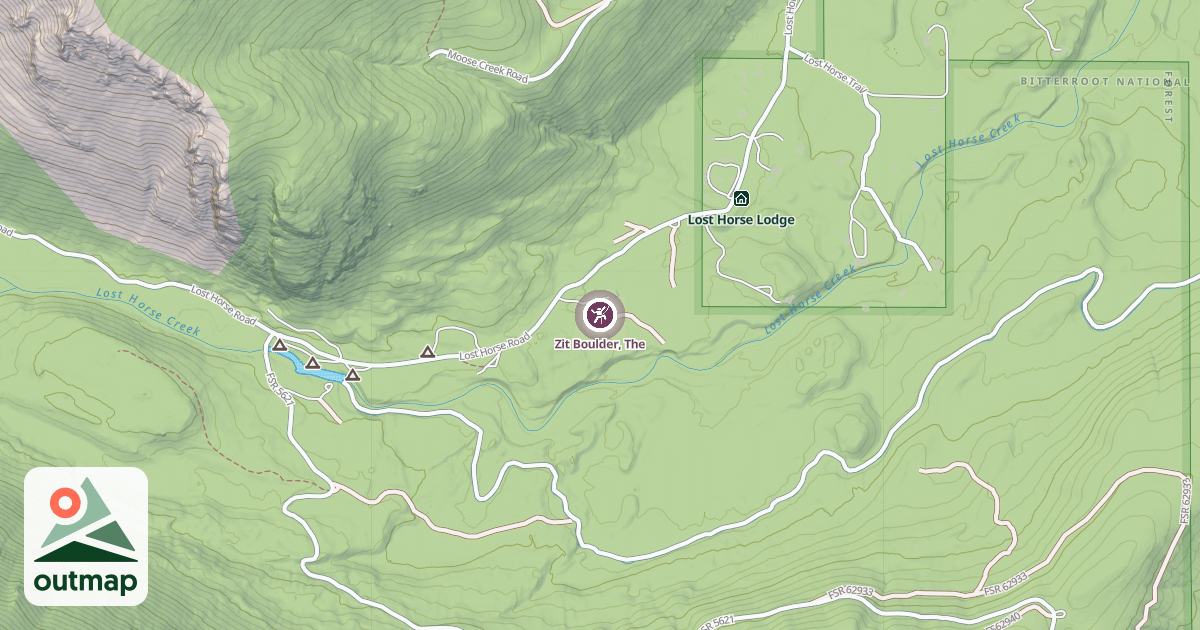 Map of Zit Boulder, The