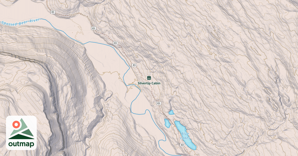 Map of Silvertip Cabin