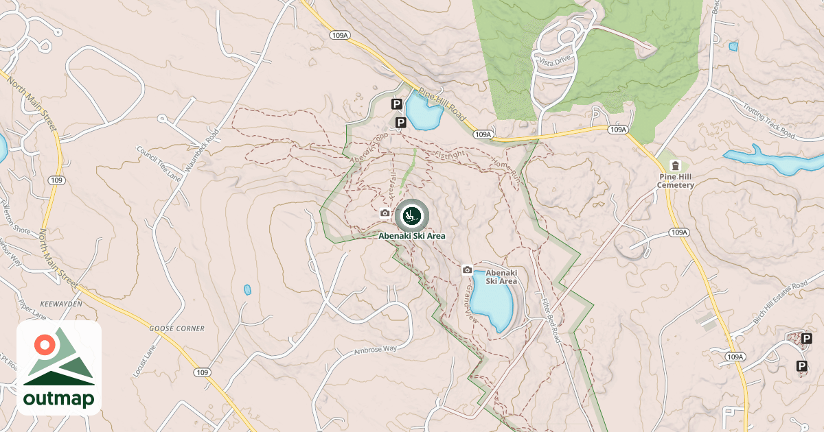 Map of Abenaki Ski Area
