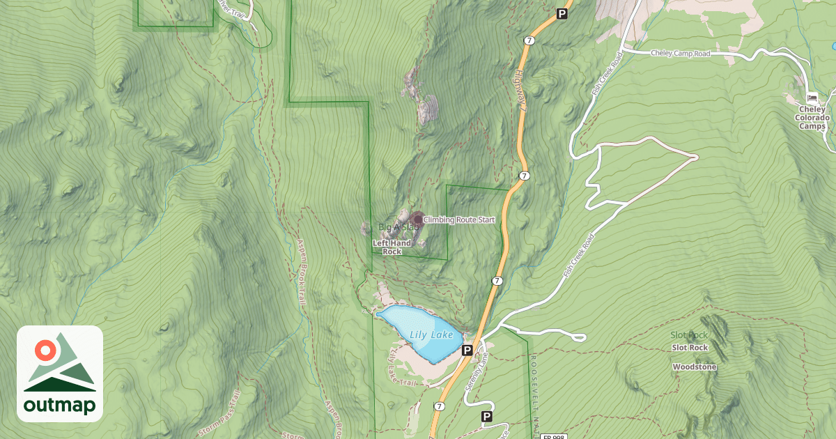 Map of Climbing Route Start