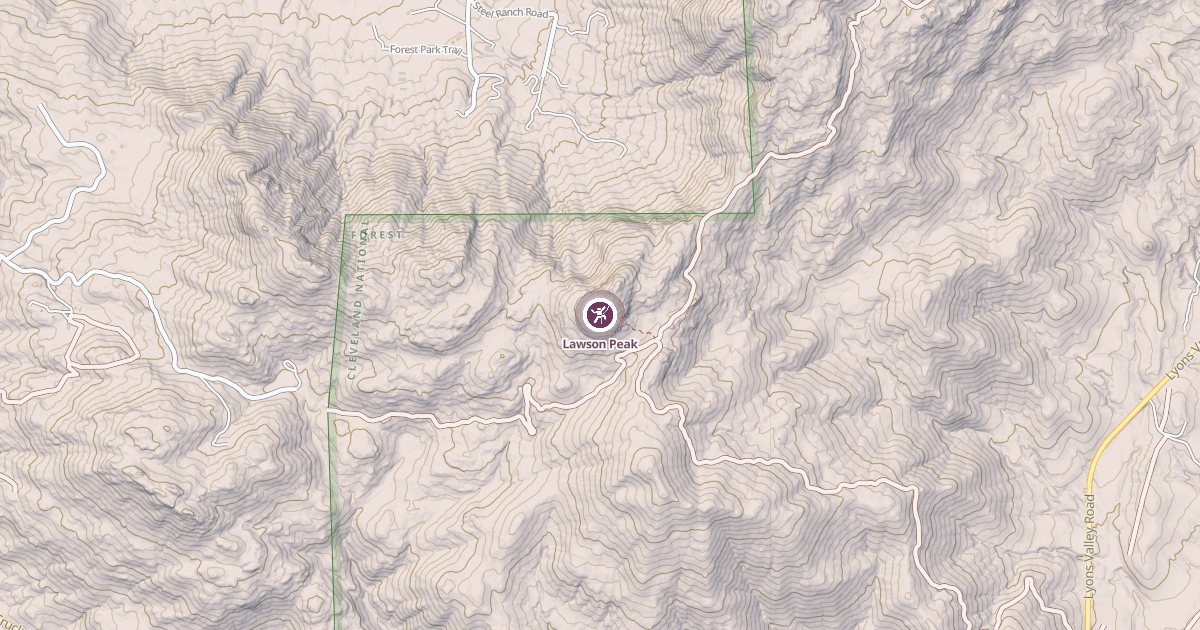 Map preview of Lawson Peak