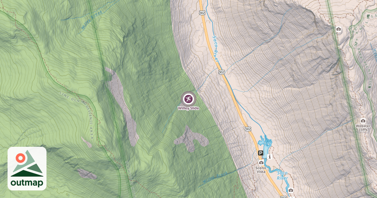Map of Willey Slide