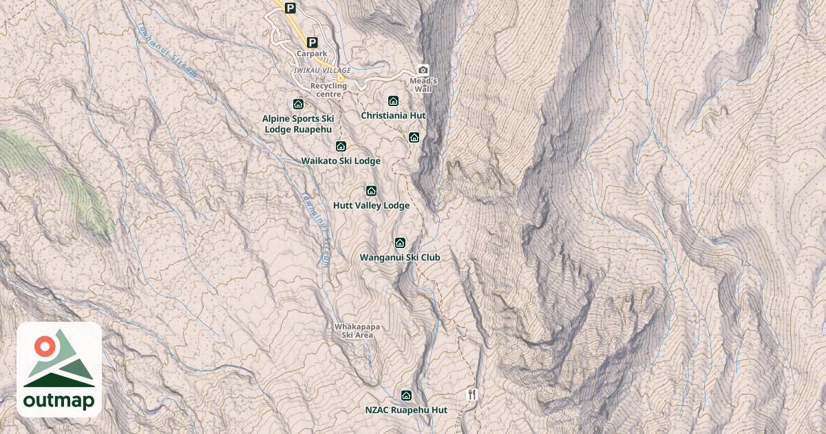 Map of Ruapehu Ski Club Lodge
