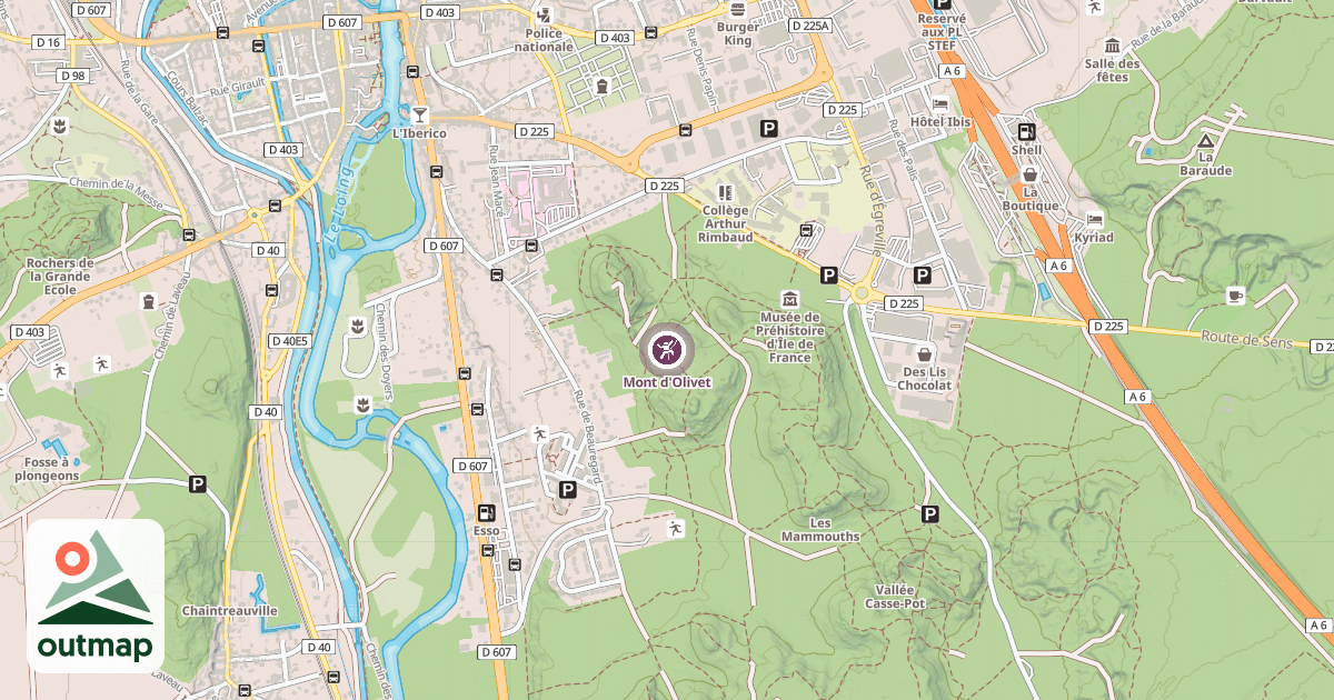 Map of Mont d'Olivet