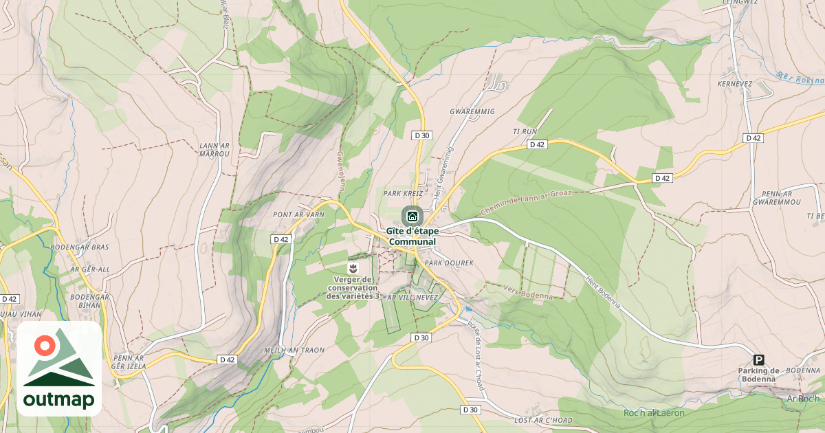 Map of Gîte d'étape Communal