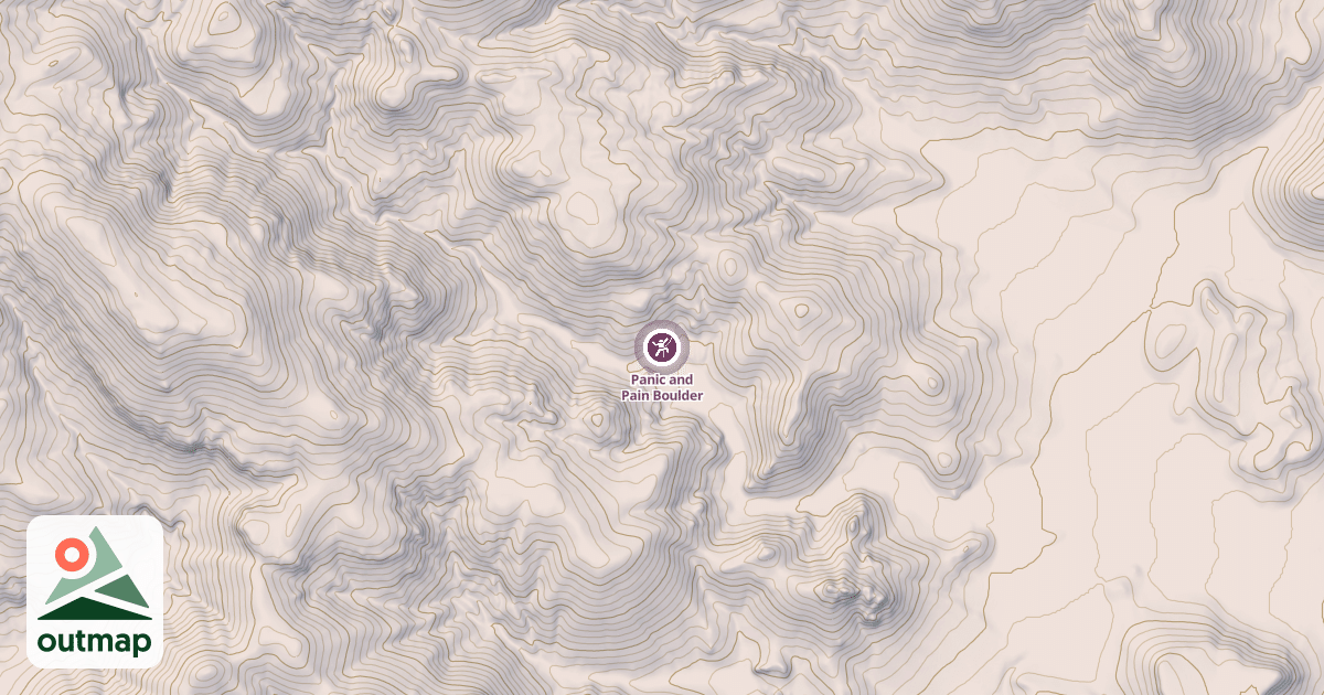 Map of Panic and Pain Boulder
