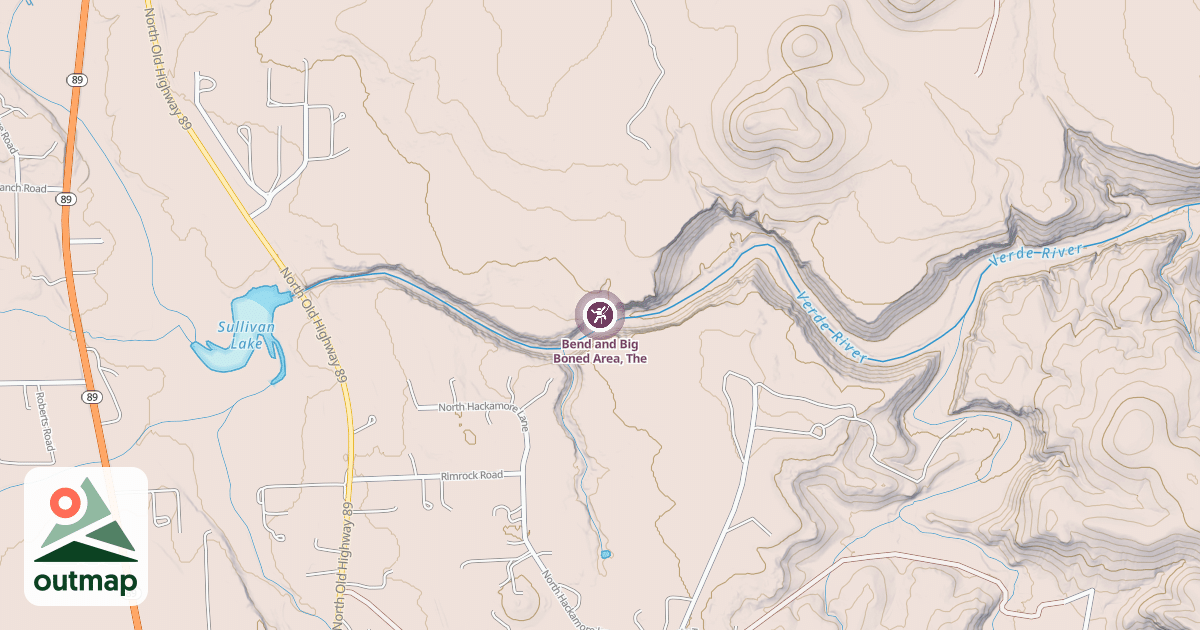 Map of Bend and Big Boned Area, The