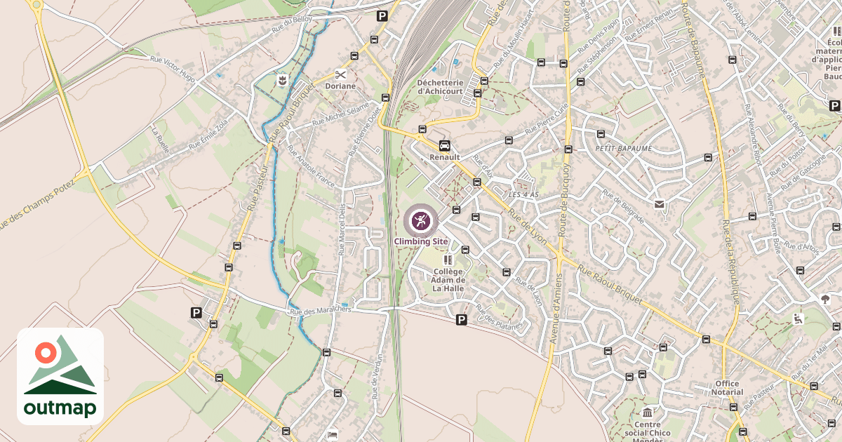 Map of Climbing Site