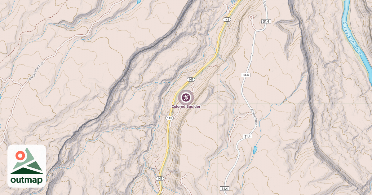 Map of Colored Boulder