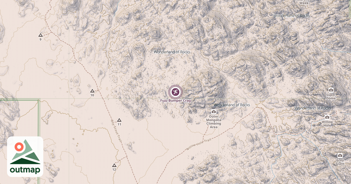 Map of Fuzz Bumper Crag