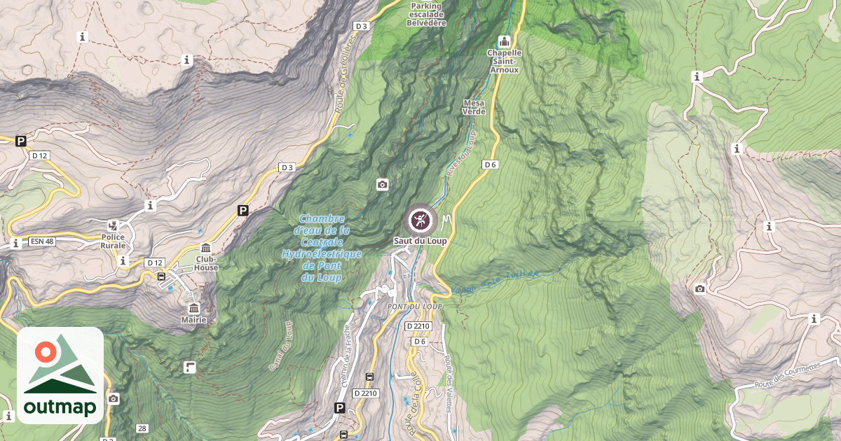 Map of Saut du Loup