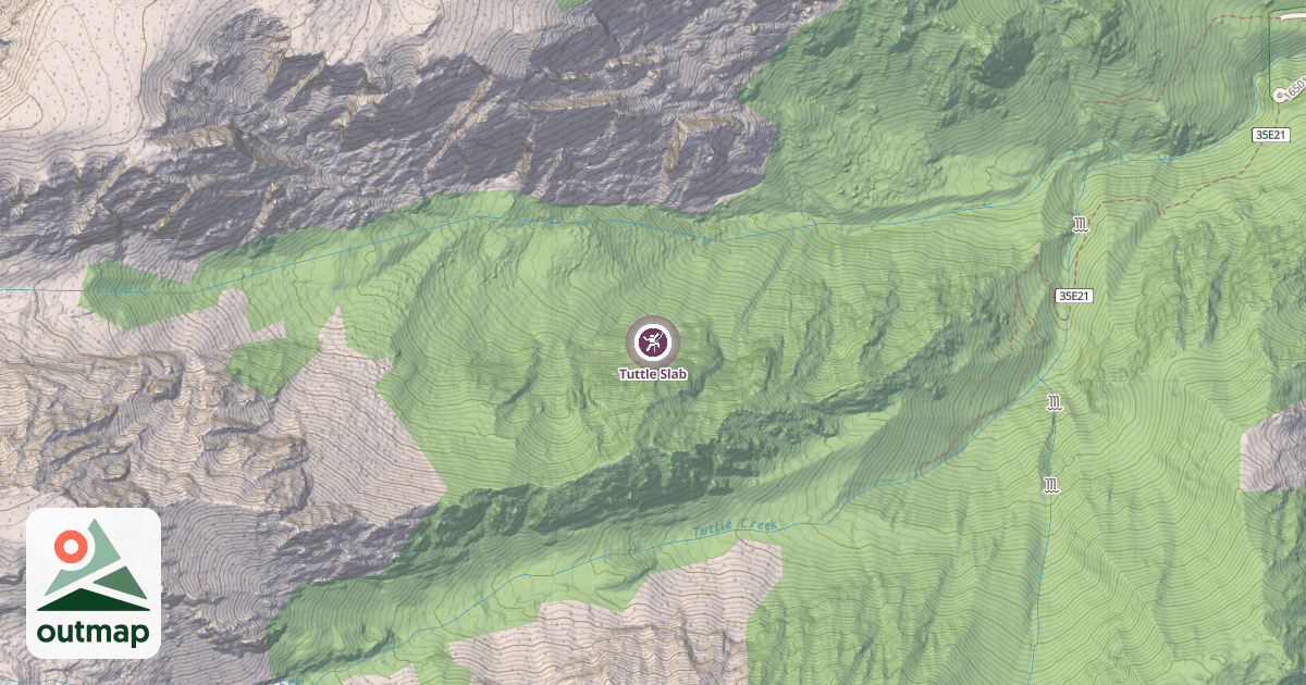 Map of Tuttle Slab