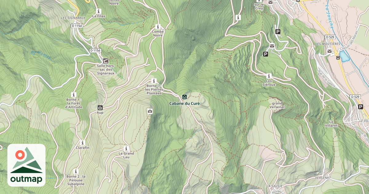 Map of Cabane du Curé