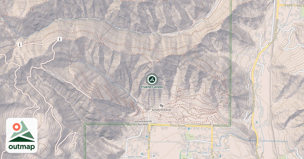 Map of Fruend Canyon