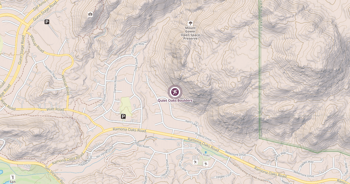 Map preview of Quiet Oaks Boulders