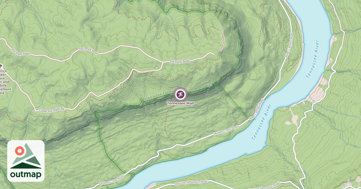 Map of Tennessee Wall