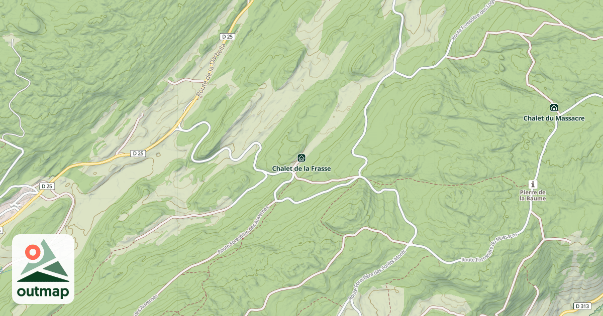 Map of Chalet de la Frasse