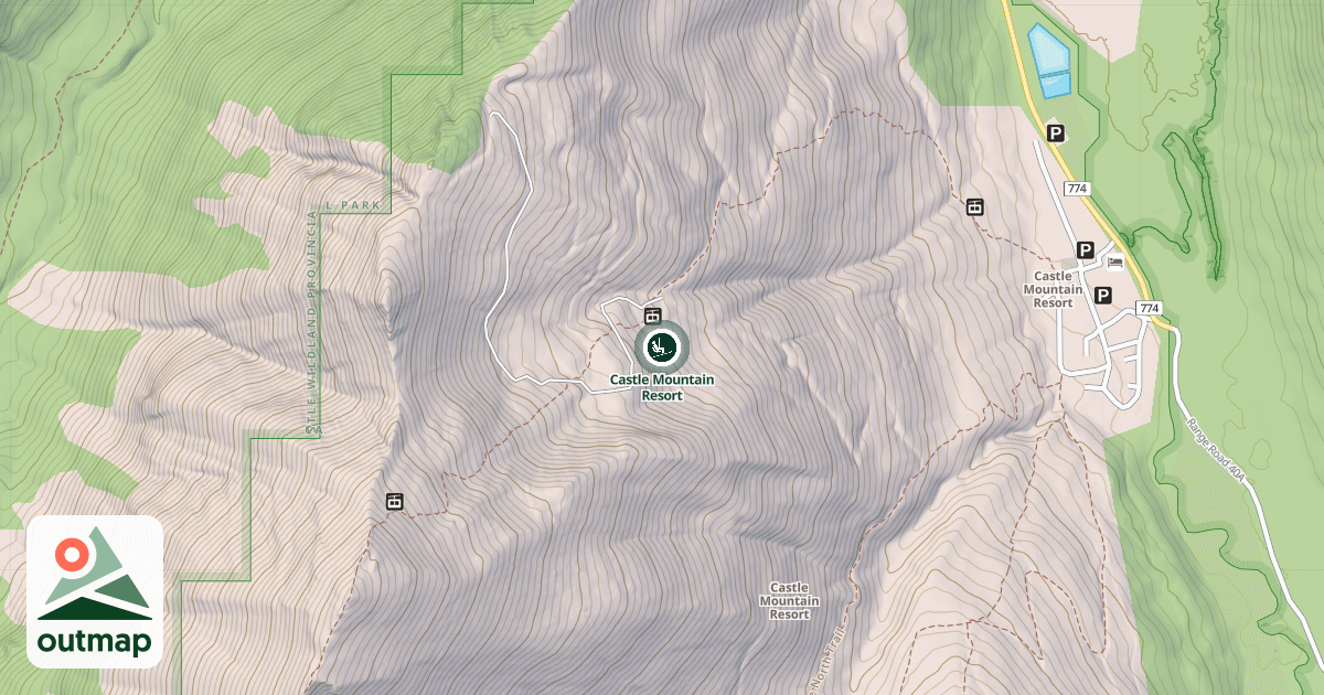Map of Castle Mountain Resort