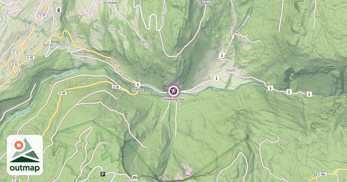 Map of Climbing Site