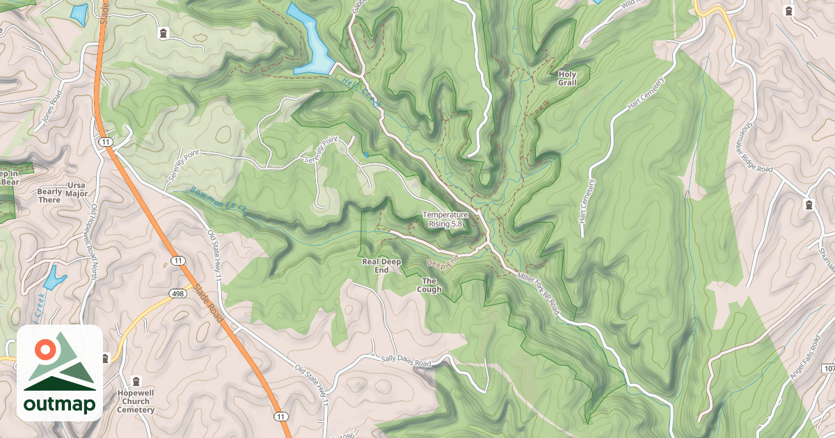 Map of Temperature Rising