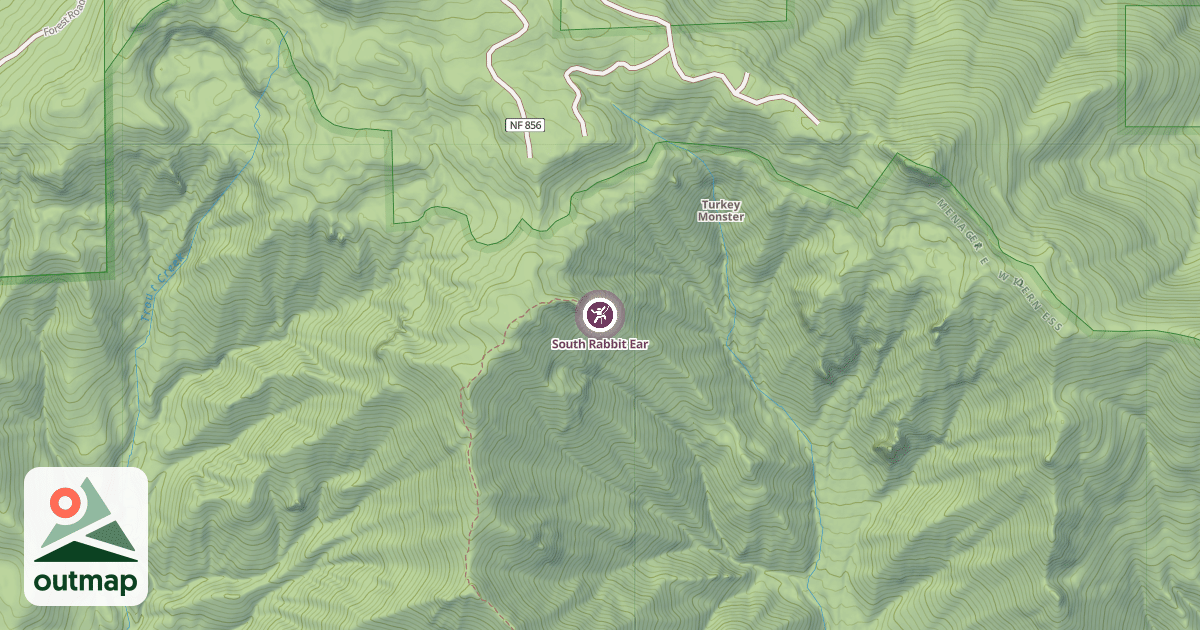 Map of South Rabbit Ear